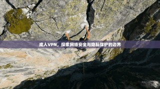 成人VPN，探索网络安全与隐私保护的边界